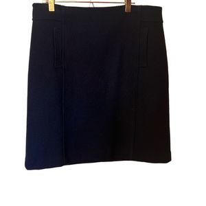 Talbots Wool Blend Navy Mini Skirt